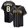 MATTH P.Pirates #8 Willie Stargell Player Black Fashion Out Home Game Stitched Jerseys