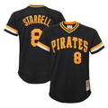 MATTH P.Pirates #8 Willie Stargell Player Black Mitchell & Ness Black Cooperstown Collection Mesh Batting Limited Stitched Jerseys