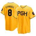 MATTH P.Pirates #8 Willie Stargell Player Gold City Connect Home Game Stitched Jerseys