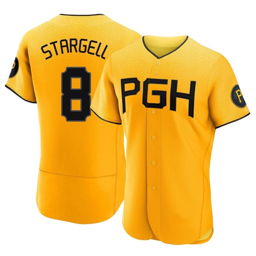 MATTH P.Pirates #8 Willie Stargell Player Gold City Connect Home Limited Elite Stitched Jerseys