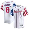 MATTH P.Pirates #8 Willie Stargell Player White 2025 Independence Day Vapor Premier Limited Stitched Jerseys