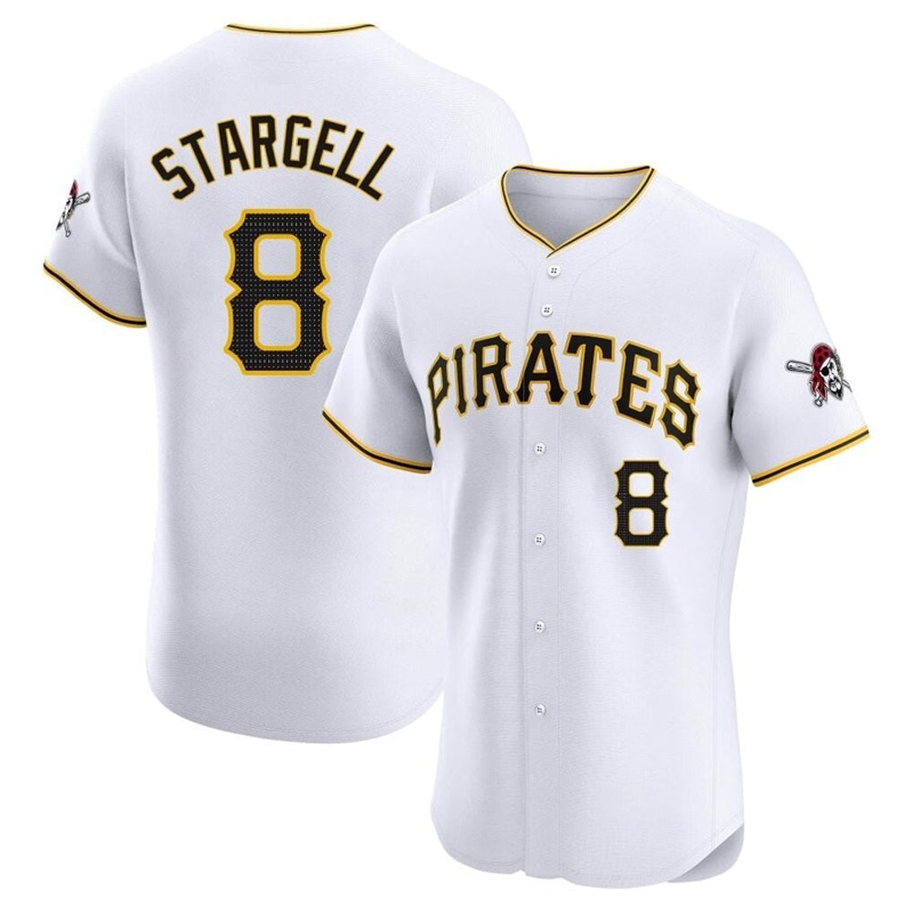 MATTH P.Pirates #8 Willie Stargell Player White Home Limited Elite Stitched Jerseys