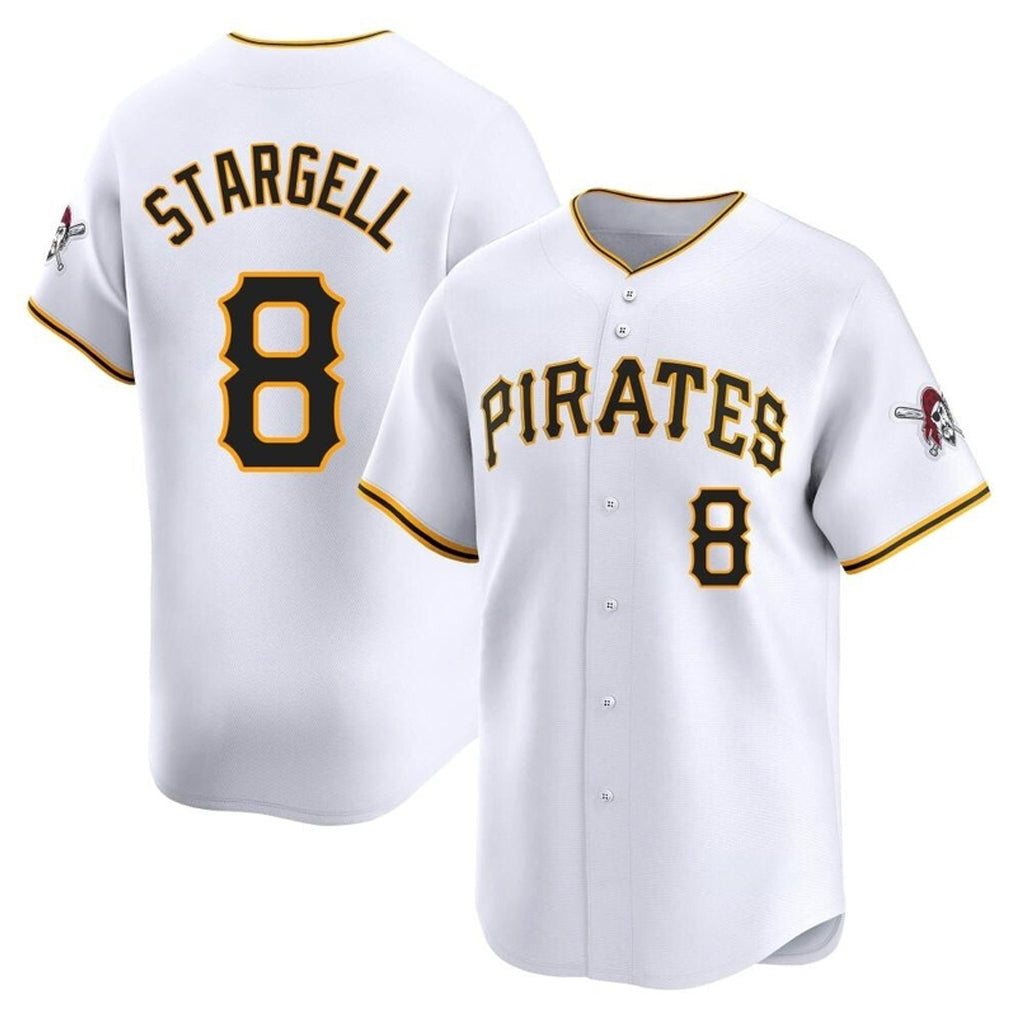 MATTH P.Pirates #8 Willie Stargell Player White Home Limited Stitched Jerseys
