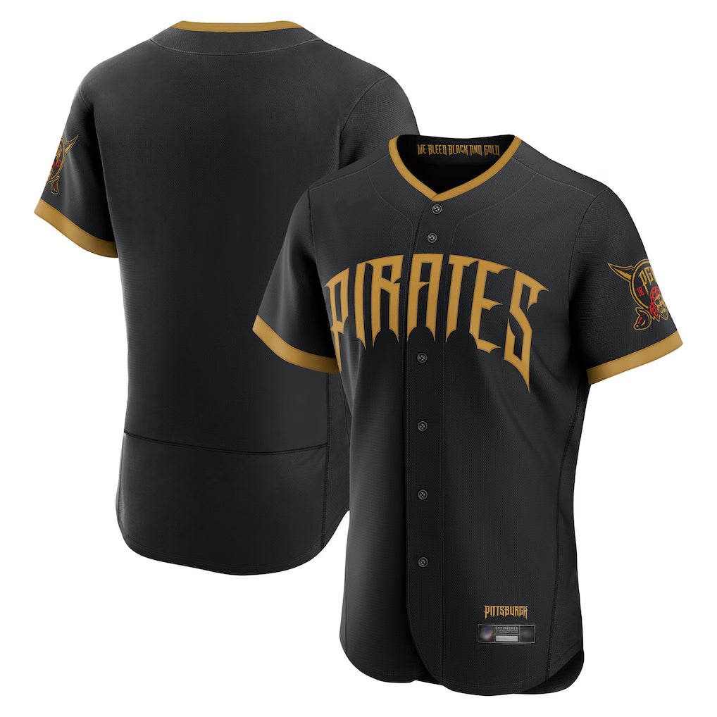 MATTH P.Pirates Blank Player Black 2026 City Connect Home Limited Elite Stitched Jerseys