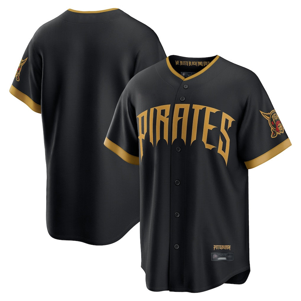 MATTH P.Pirates Blank Player Black 2026 City Connect Home Limited Stitched Jerseys