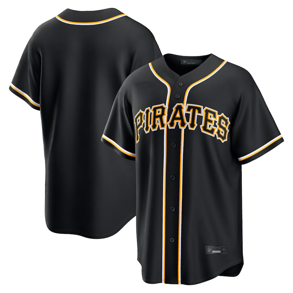 MATTH P.Pirates Blank Player Black Fashion Out Home Game Stitched Jerseys