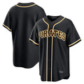 MATTH P.Pirates Blank Player Black Fashion Out Home Game Stitched Jerseys
