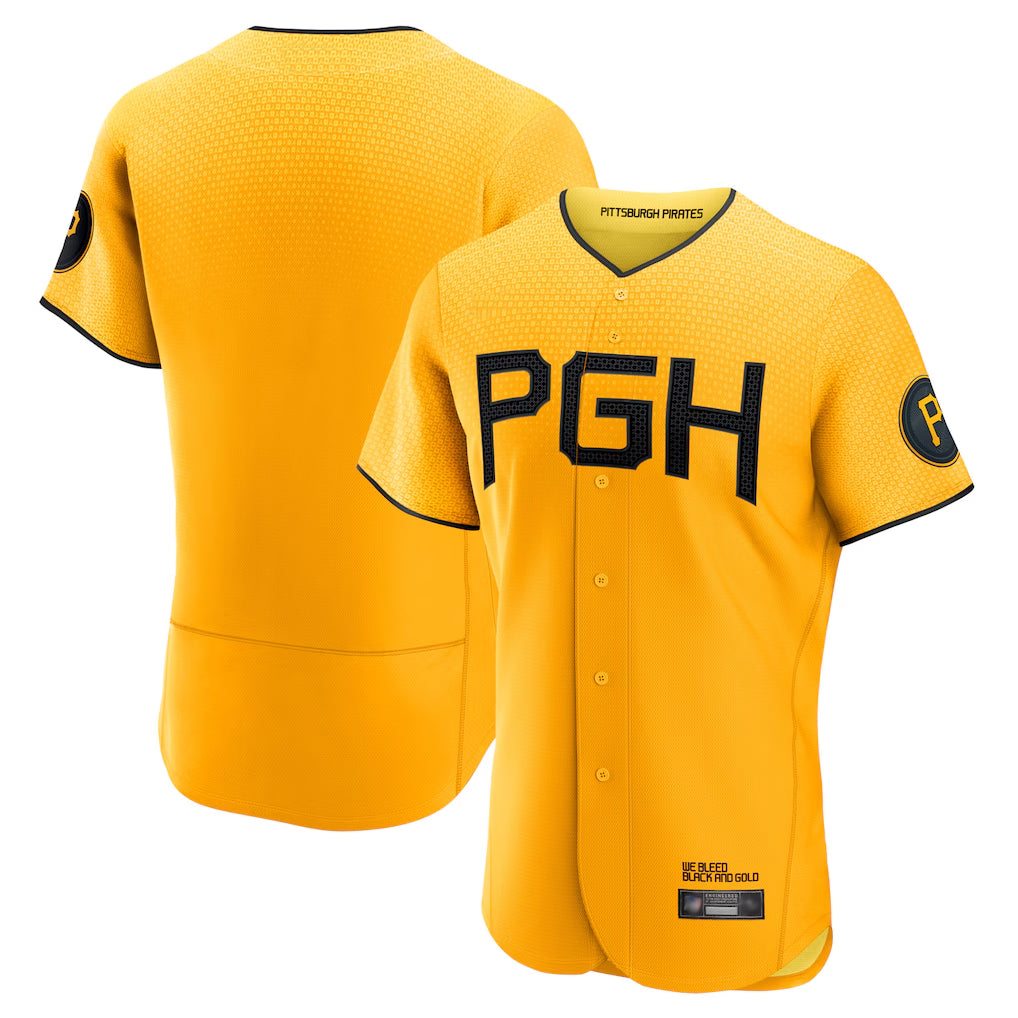MATTH P.Pirates Blank Player Gold City Connect Home Limited Stitched Jerseys