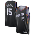 MATTH P.Suns #15 Devin Booker Black Swingman Jerseys - Statement Edition