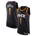 MATTH P.Suns #1 Devin Booker Black Authentic Player Jerseys - Statement Edition
