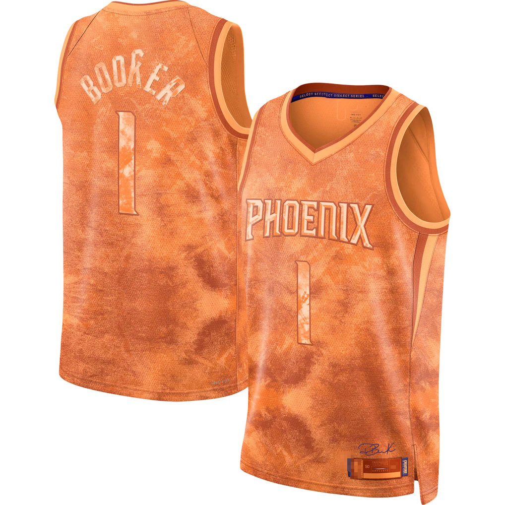 MATTH P.Suns #1 Devin Booker Orange Select Series Swingman Jerseys