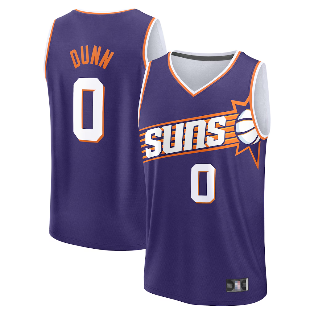 MATTH P.Sunss #0 Ryan Dunn Fanatics Purple 2024 Draft Fast Break Player Jerseys - Icon Edition