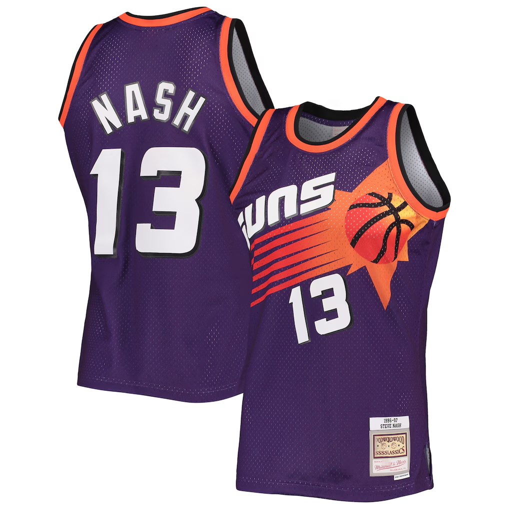 MATTH P.Sunss #13 Steve Nash Mitchell & Ness Purple 1996-1997 Hardwood Classics Swingman Jerseys
