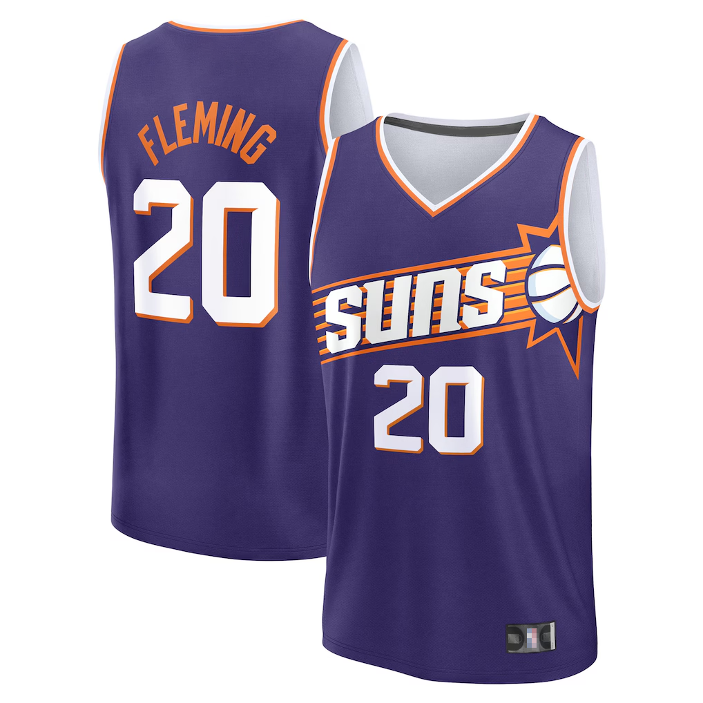 MATTH P.Sunss #20 Rasheer Fleming Fanatics Purple Fast Break Replica Jerseys - Icon Edition
