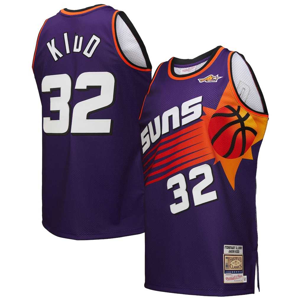 MATTH P.Sunss #32 Jason Kidd Mitchell & Ness Purple 2000 All-Star Game Authentic Jerseys