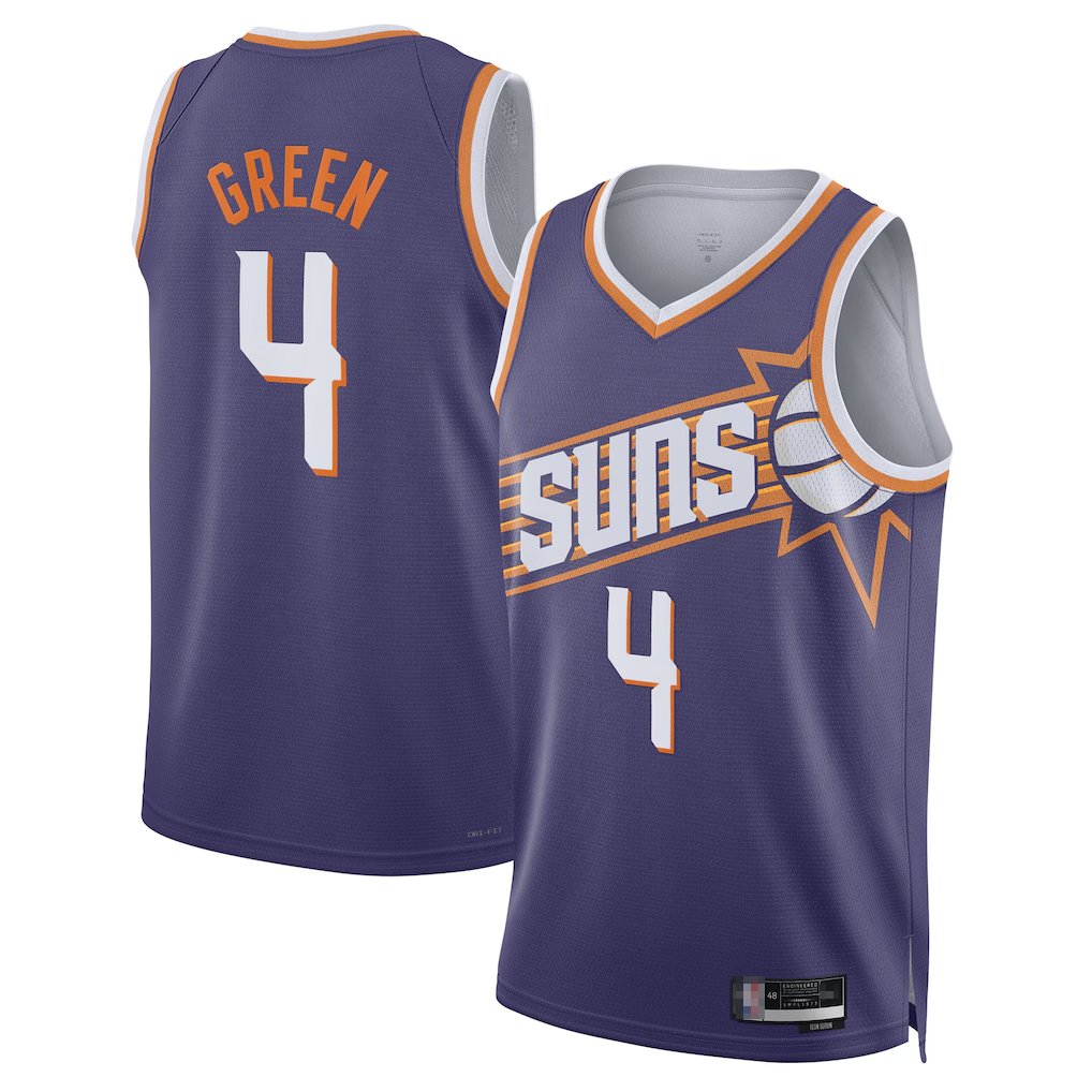 MATTH P.Sunss #4 Jalen Green Purple Swingman Jerseys - Icon Edition