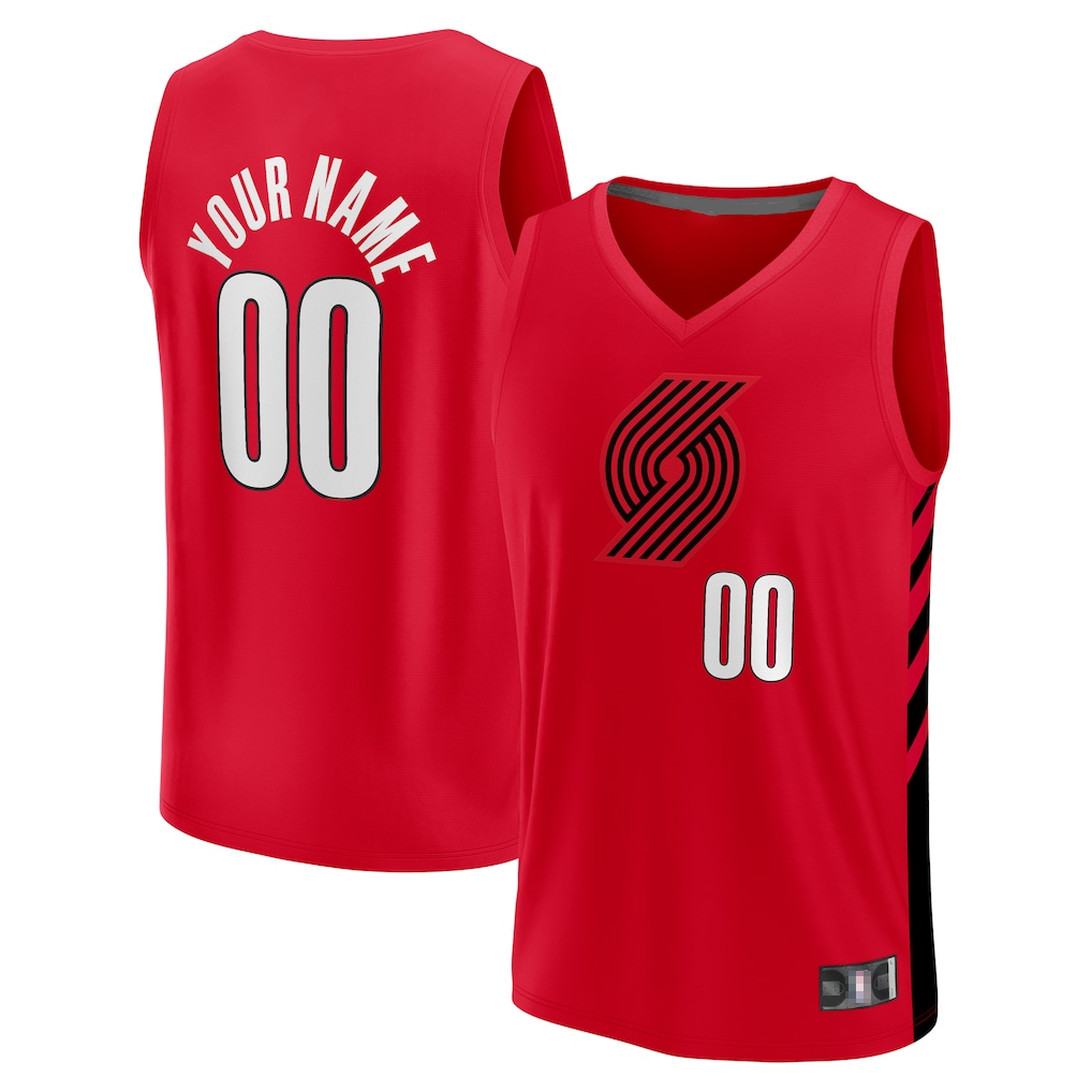 MATTH PT.Blazers Fanatics Red Fast Break Replica Jerseys - Statement Edition