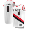 MATTH PT.Blazers #0 Damian Lillard Fanatics White Fast Break Replica Jerseys - Association Edition