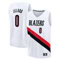 MATTH PT.Blazers #0 Damian Lillard Fanatics White Fast Break Replica Player Jerseys - Association Edition
