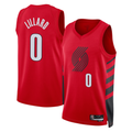 MATTH PT.Blazers #0 Damian Lillard White Swingman Jerseys - Association Edition