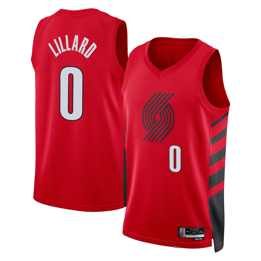 MATTH PT.Blazers #0 Damian Lillard White Swingman Jerseys - Association Edition