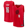 MATTH PT.Blazers #16 Yang Hansen Fanatics Red Fast Break Replica Jerseys - Statement Edition