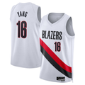 MATTH PT.Blazers #16 Yang Hansen White Swingman Jerseys - Association Edition