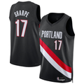 MATTH PT.Blazers #17 Shaedon Sharpe Black Swingman Jerseys - Icon Edition