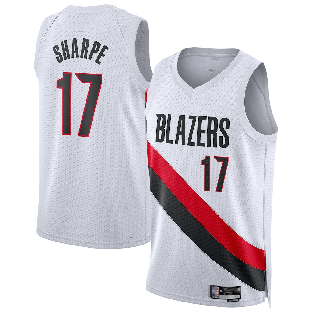 MATTH PT.Blazers #17 Shaedon Sharpe White Swingman Player Jerseys - Association Edition