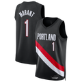 MATTH PT.Blazers #1 Ja Morant Black Swingman Jerseys - Icon Edition