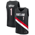 MATTH PT.Blazers #1 Ja Morant Fanatics Black Fast Break Jerseys - Icon Edition