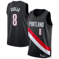 MATTH PT.Blazers #8 Deni Avdija Black Swingman Jerseys - Icon Edition