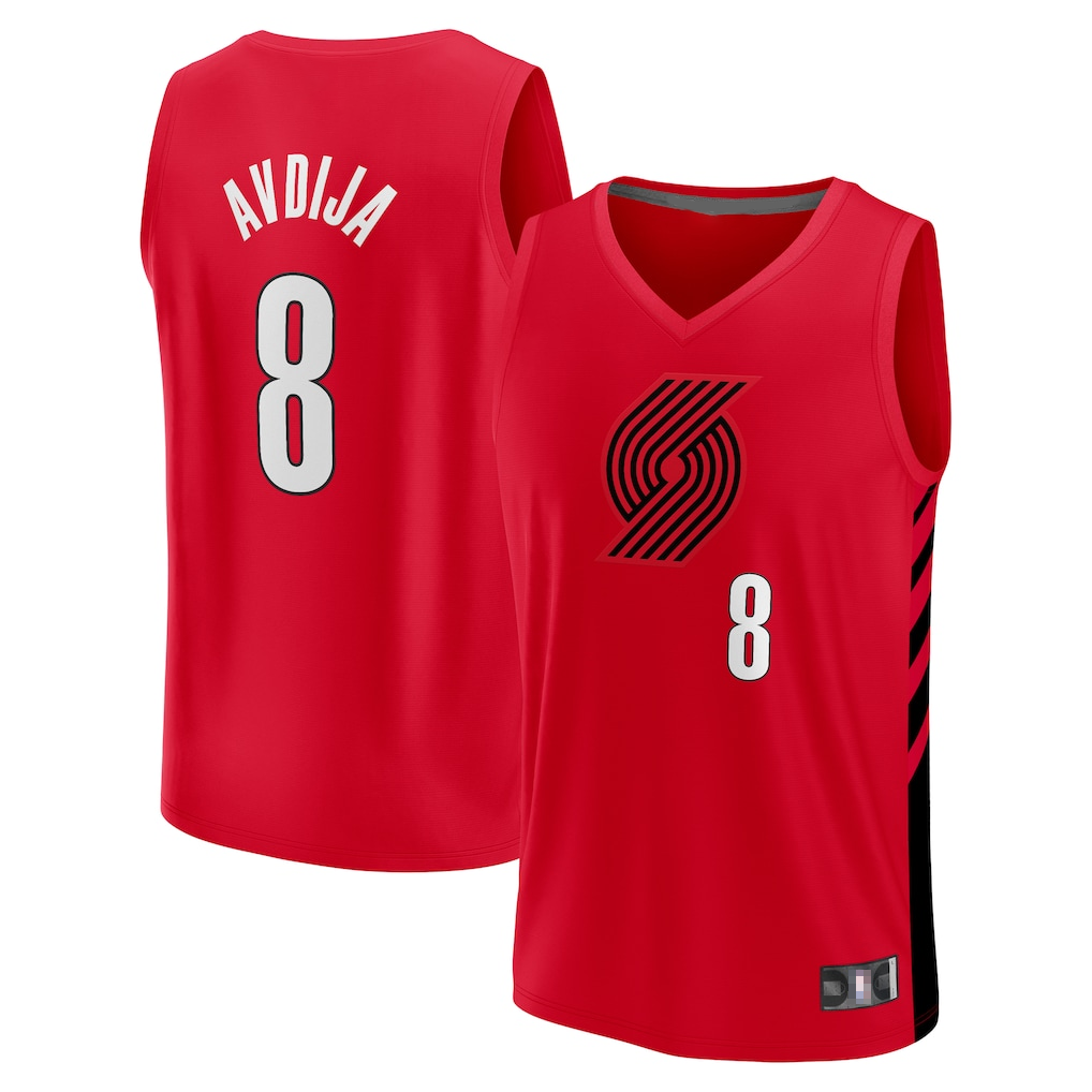 MATTH PT.Blazers #8 Deni Avdija Fanatics Red Fast Break Player Jerseys - Statement Edition