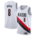 MATTH PT.Blazers #8 Deni Avdija White Swingman Jerseys - Association Edition