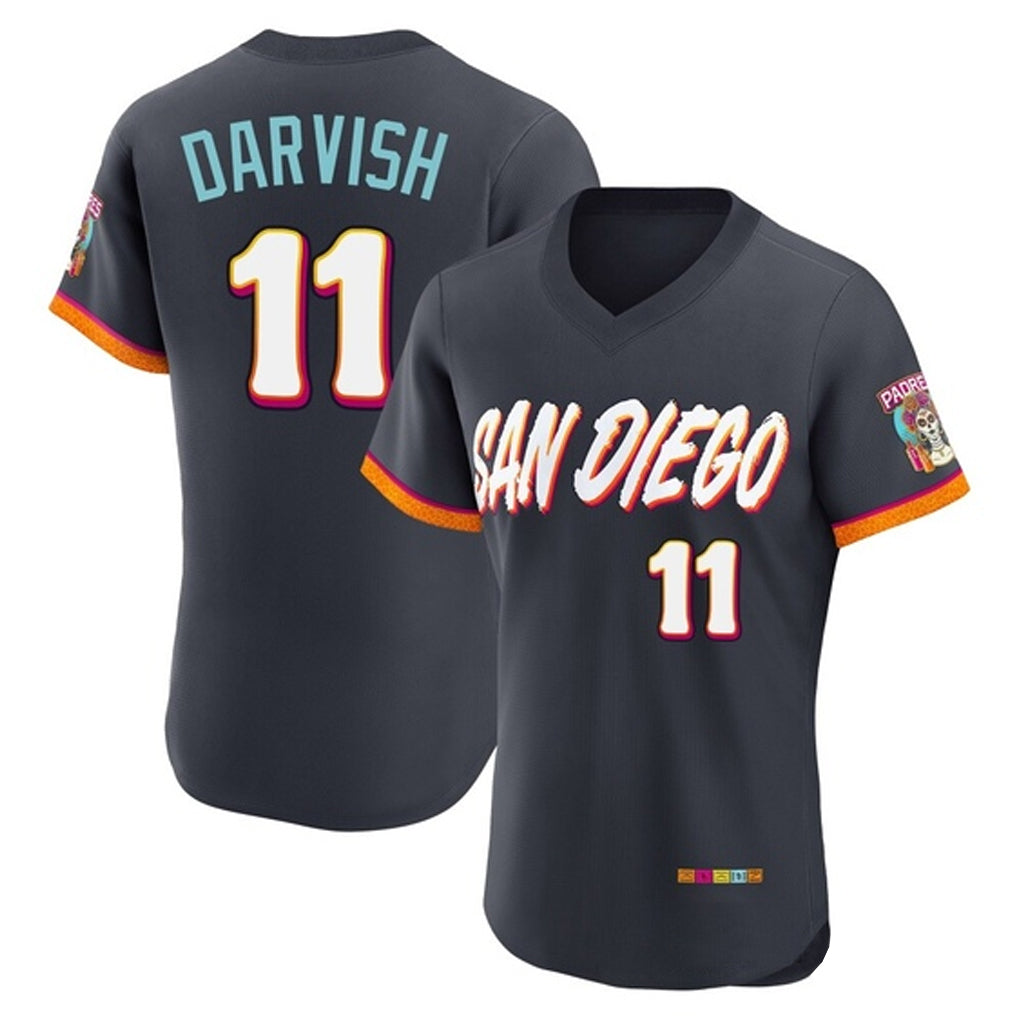 MATTH S.Diego Padres #11 Yu Darvish Player Obsidian 2026 City Connect Home Elite T-shirt Stitched Jerseys