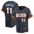 MATTH S.Diego Padres #11 Yu Darvish Player Obsidian 2026 City Connect Home Game T-shirt Stitched Jerseys