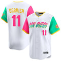 MATTH S.Diego Padres #11 Yu Darvish Player White City Connect Home Limited Stitched Jerseys