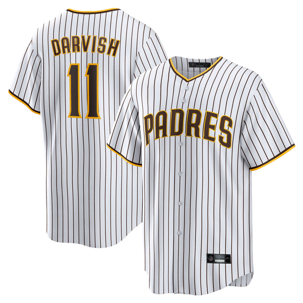 MATTH S.Diego Padres #11 Yu Darvish Player White Home Replica Game Stitched Jerseys