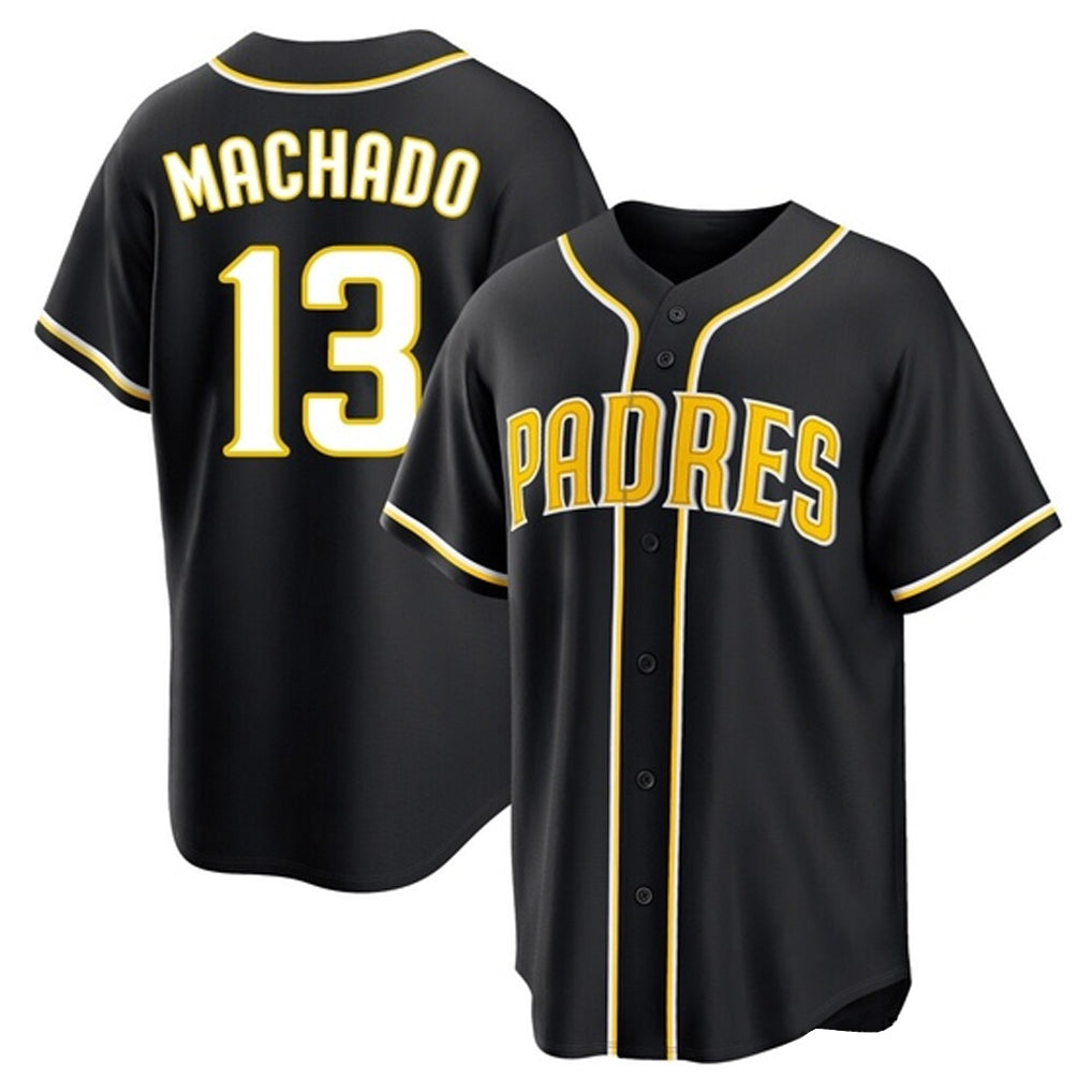 MATTH S.Diego Padres #13 Manny Machado Player Black 2026 Fashion Home Stitched Jerseys