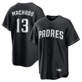 MATTH S.Diego Padres #13 Manny Machado Player Black Home Game Stitched Jerseys