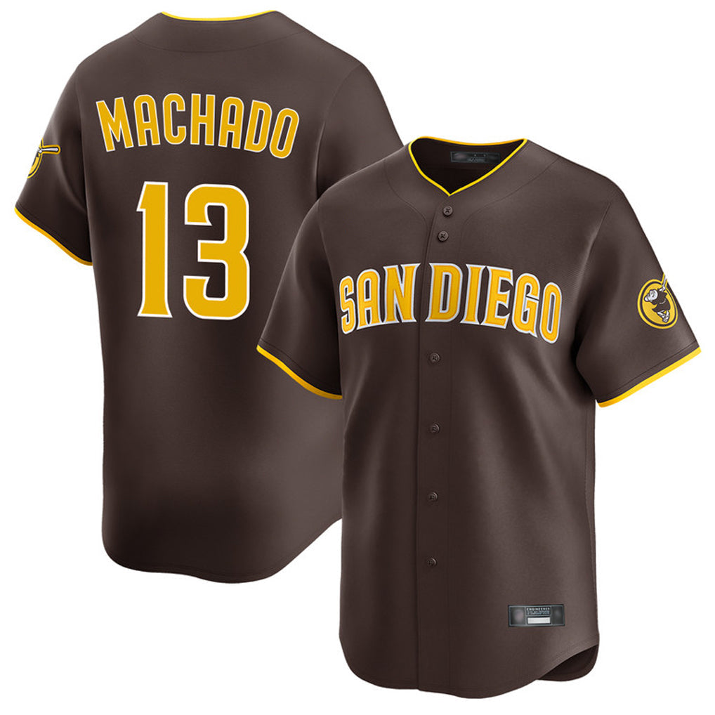 MATTH S.Diego Padres #13 Manny Machado Player Brown Home Limited Stitched Jerseys