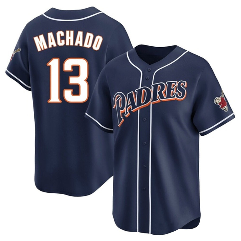 MATTH S.Diego Padres #13 Manny Machado Player Navy Cooperstown Collection Limited Home Stitched Jerseys