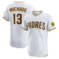 MATTH S.Diego Padres #13 Manny Machado Player White Home Limited Elite Stitched Jerseys