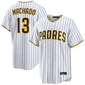 MATTH S.Diego Padres #13 Manny Machado Player White Home Limited Stitched Jerseys