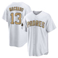MATTH S.Diego Padres #13 Manny Machado Player White Replica All-Star Game Home Stitched Jerseys