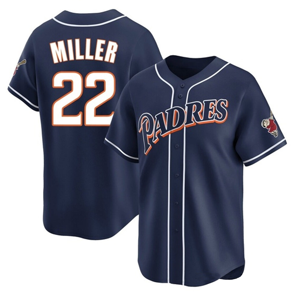 MATTH S.Diego Padres #22 Mason Miller Player Navy Cooperstown Collection Limited Home Stitched Jerseys