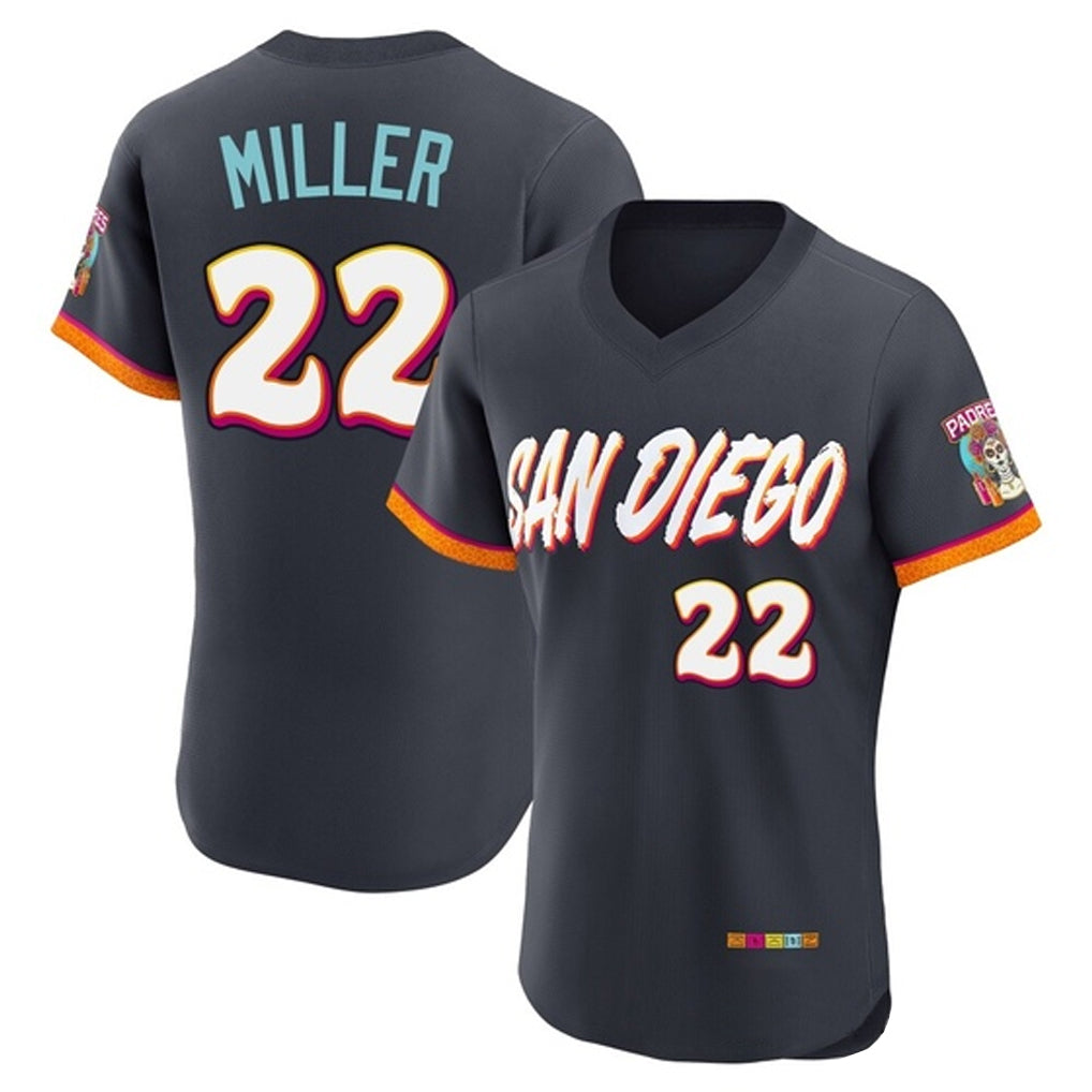 MATTH S.Diego Padres #22 Mason Miller Player Obsidian 2026 City Connect Home Limited Elite T-shirt Stitched Jerseys