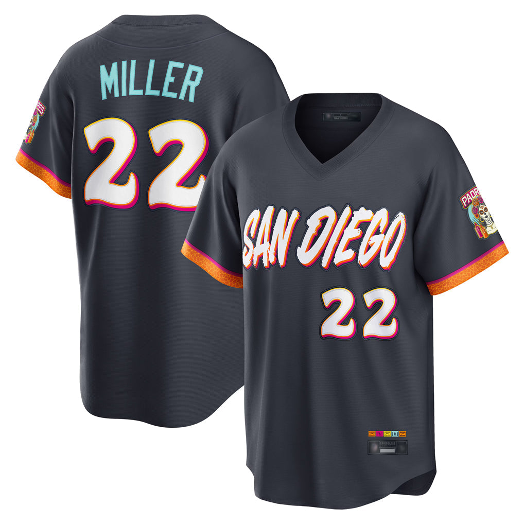 MATTH S.Diego Padres #22 Mason Miller Player Obsidian 2026 City Connect Home Limited T-shirt Stitched Jerseys