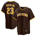 MATTH S.Diego Padres #23 Fernando Tatis Jr Player Brown Alternate Replica Game Stitched Jerseys
