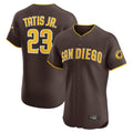 MATTH S.Diego Padres #23 Fernando Tatis Jr Player Brown Home Limited Elite Stitched Jerseys